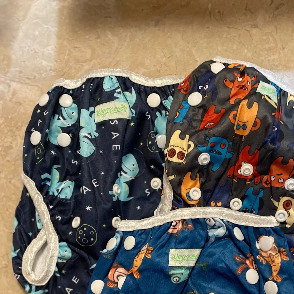 Kids Reusable Swim Diaper - Blue Space & Sea Creatures